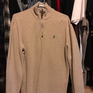 [60% OFF‼️] Polo Half Zip Sweatshirt - S (Beige)